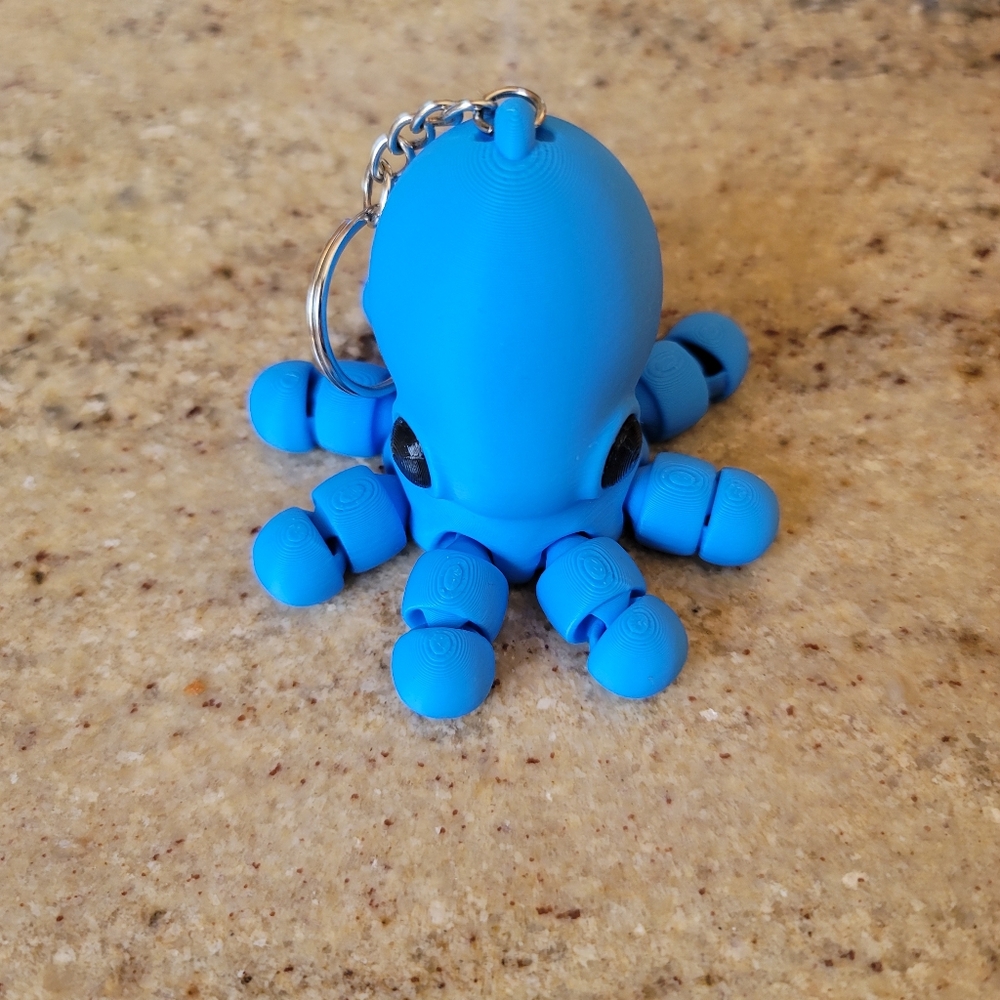 3-D Printed Octopus Keychain